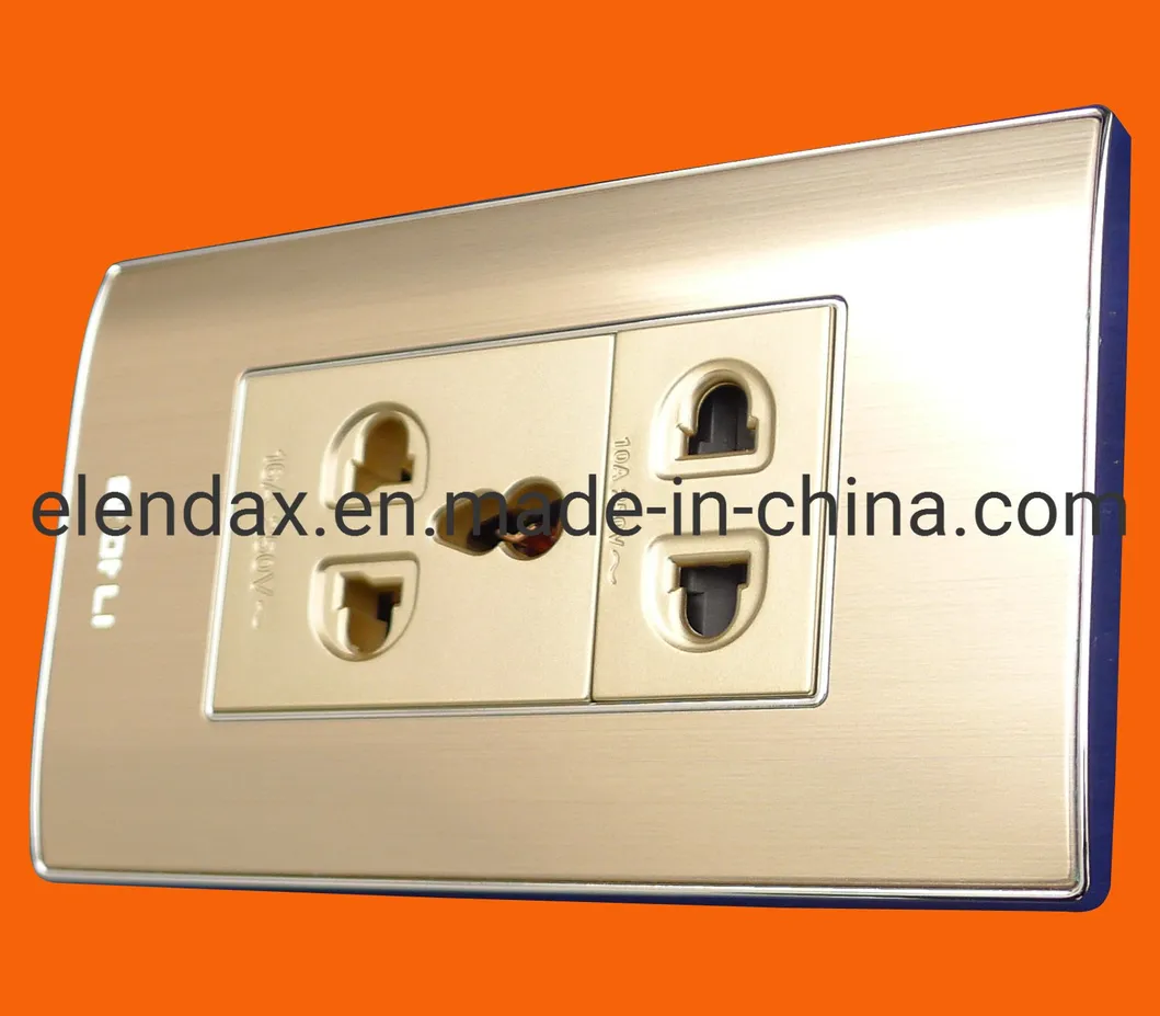 Настенная двойная универсальная розетка, 2-контактная (AL2296S)