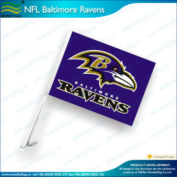 polyester Baltimore Ravens flags on car