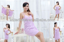 Sweet Purple Microfiber Material Bath robes for Young Ladies