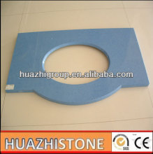 professional manufacturer light blue light beige artificial marble vanity top