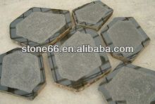 flamed black basalt pavers