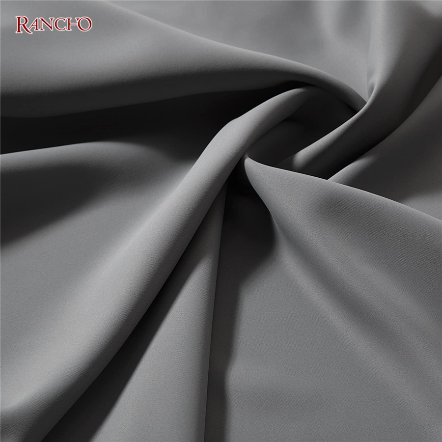 Loops top blackout curtains belts tape curtain with blackout solid color cortinas blackout for bedroom
