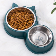 PP & Stainless Steel Double Dog Bowls