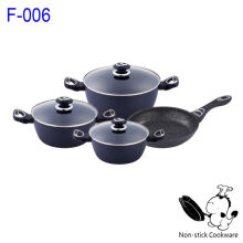 2014 TV selling forged 5pcs teflon nonstick induction ecoramic cookware