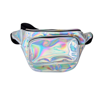 Women Shiny Holographic Fanny Pack Casual Waist Bag