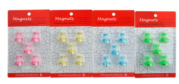 transparent colorful wine cup shape magnet buttom