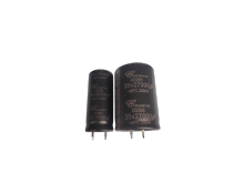Explosion proof low-voltage horn type electrolytic capacitor