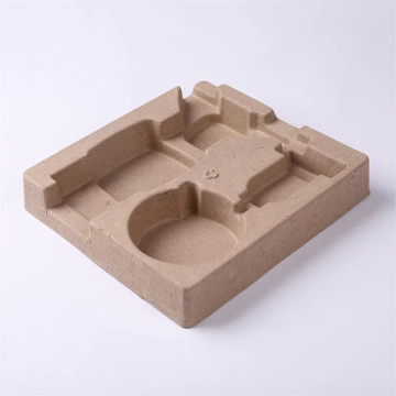 Biodegradable recycled paper pulp molding packaging tray