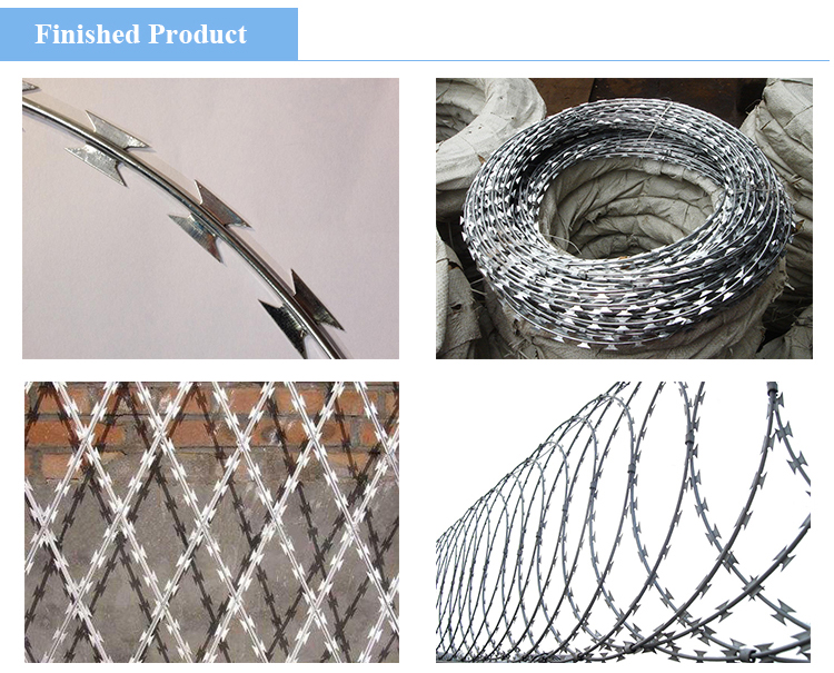 Galvanized concertina razor barbed iron wire making machine