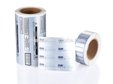 25u PET Electrical Durable Films Labels Matte Chrome