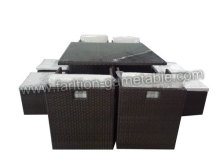 Wicker Rattan Table Set