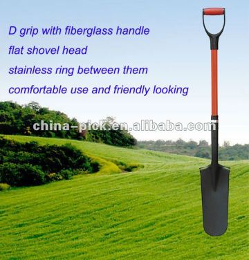 Gauge Drain Spade, closed back spade, D-grip handle spade