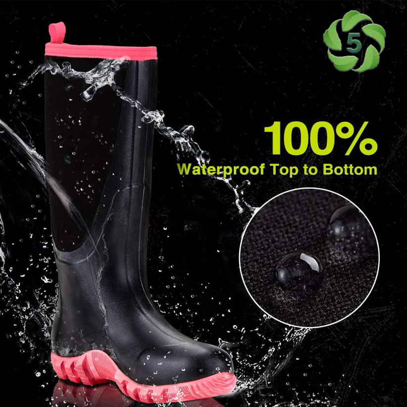 5mm Women Waterproof Rubber Rain Boots