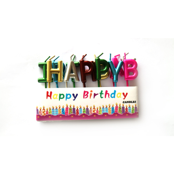 Colorful Letter HAPPY BIRTHDAY Candle