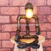 Industrial Edison Antique Metal Table Lamp - Rustic Robot Water Pipe Table Lamp