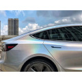 Rainbow Laser White Car wrapping film.