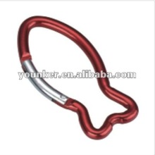 Fish-Shaped Aluminum Flat Key Carabiner