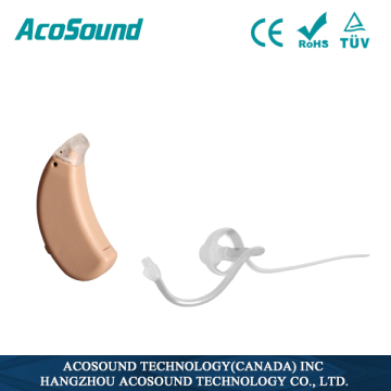 Open fit hearing aid for slopping hearing loss group sensitive hearing loss group