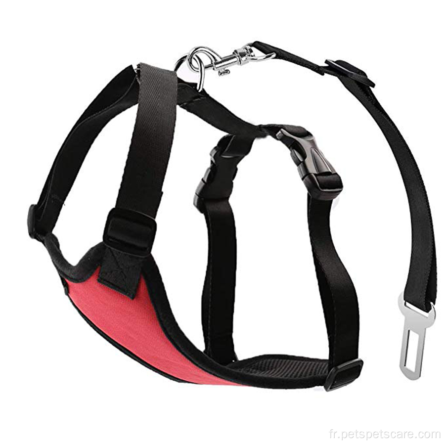 Faisceau de gilet de sécurité pour chiens avec ceinture de sécurité