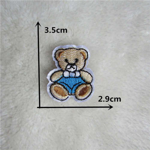 Dessin animé mignon petit ours patchs de broderie chenille