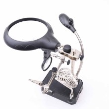 LED Light Table Desktop Magnifier with Helping Hand for Repair Work