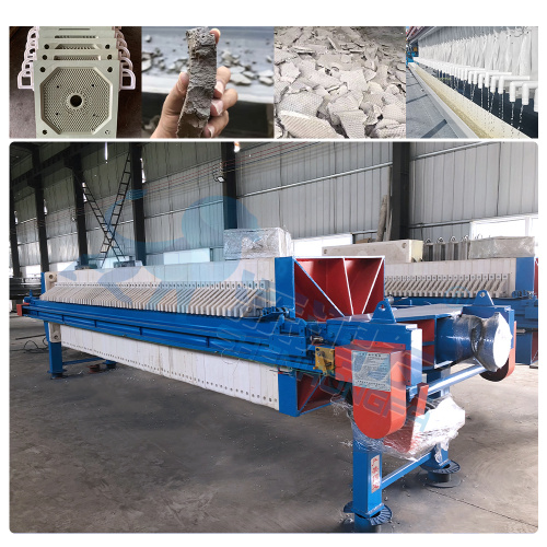 Automatic plate and frame sludge dewatering filter press