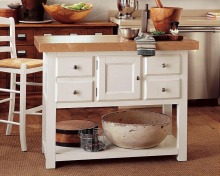 Butcher Block Pizza Prep Table Kitchen Island