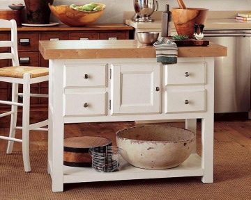 Butcher Block Pizza Prep Table Kitchen Island