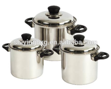6pcs korean style high stainless steel stock pot/soup pot