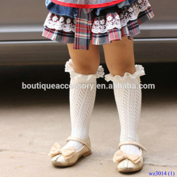 Children's Boots Socks Hollow Out Knee-high Socks With Lace