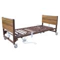 Folding hospital bed with guardrail
