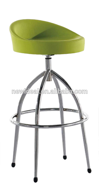 Swivel chrome leather bar stool (NH1275)