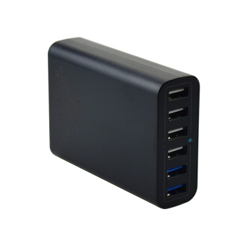 6-port 60W QC3.0 Smart USB Mobiltelefonladdare