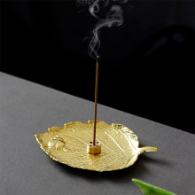 Gold Metal Leaf Incense Burner for Middle East Arab Festivals