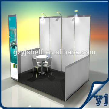 Aluminum exhibition booth system 3x3 meter standard booth in custom booth design