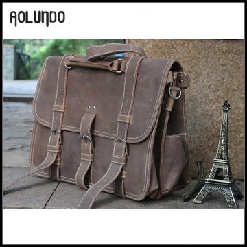 Vintage design wholesale mens leather satchel backpack messengers shoulder bags