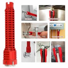 Torneira de torneira e pia Faucet e instalador de pia, ferramenta de encanamento de chaves multifuncionais para o vaso sanitário, 8 em 1 ou 5 em 1