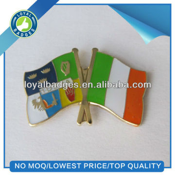 crossed friendship Ireland flag pin