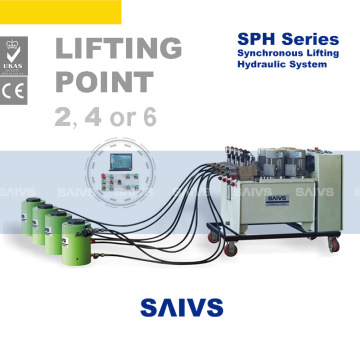 PLC synchronized hydraulic lifting system