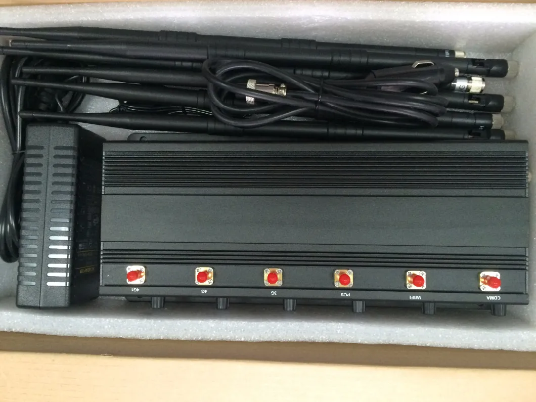 6 Antennas GSM Dcs 3G 4G Cellphone Signal Jammer/WiFi Jammer/GPS Jammer