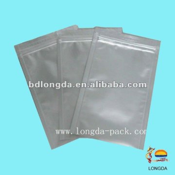 Zip lock large aluminum foil bag