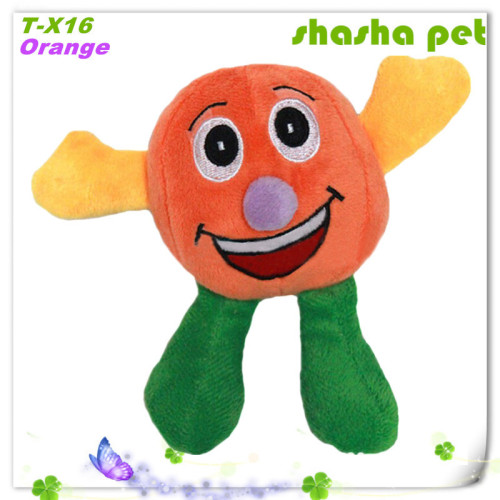 Factory wholesale Orange dog chew toys pet squeaker toys pet plush toys pet squeaker toys in pet product