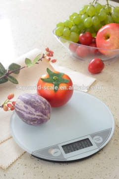 electronic digital kitchen scale food weighing circular size scale