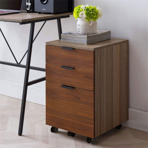 wooden filing cabinet with 3 Drawer