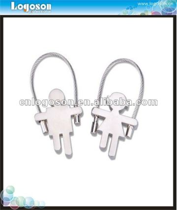 Funny boy and girl key holder