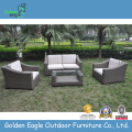 muebles de jardín al aire libre cubo de mimbre conjunto de sofás