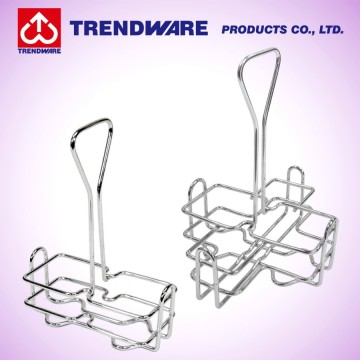 Salt and Pepper Shaker Oil and Vinegar Cruet Bottle Wire Rack