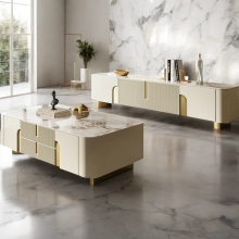 Minimalist Modern Curved Oak Console Table