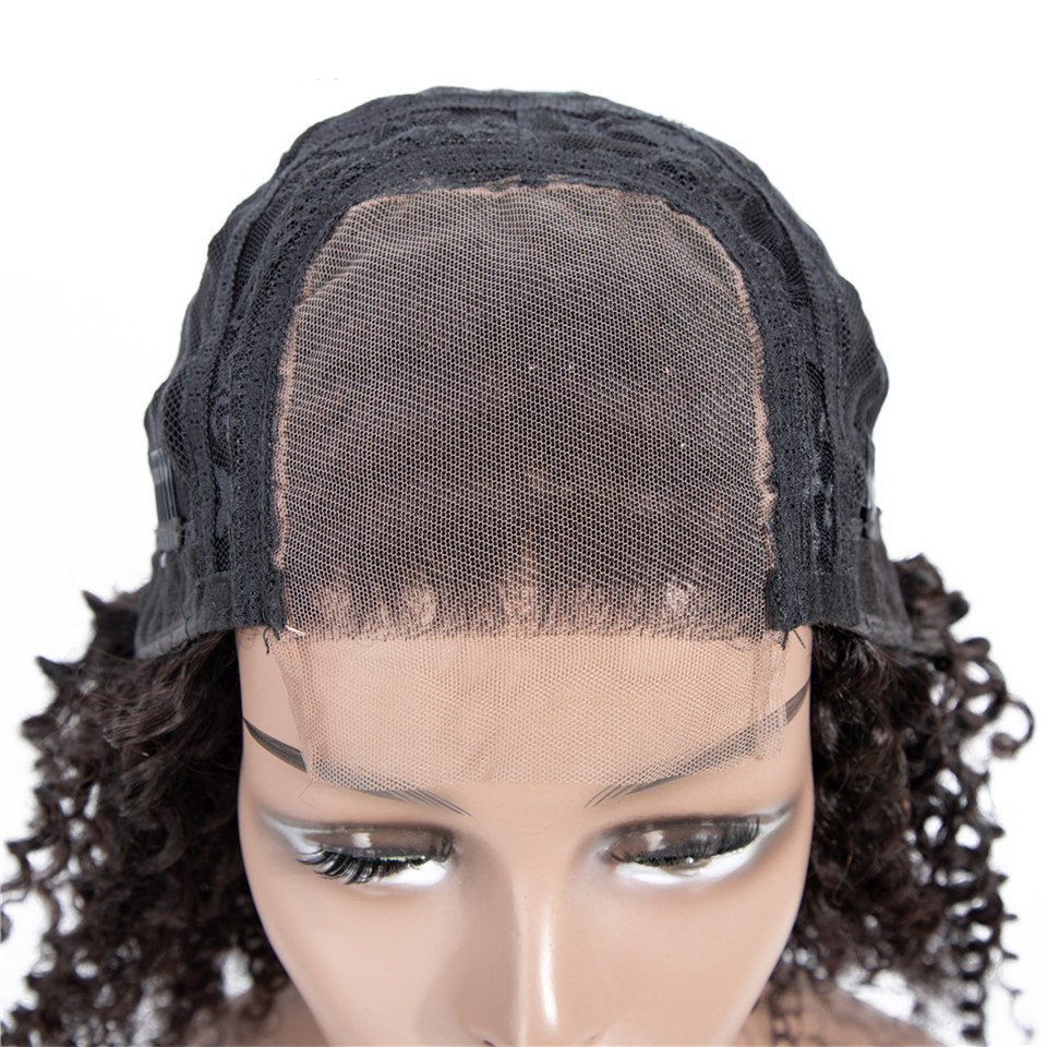 cheap price wholesale peruvian hair kinky curly hair quality human hair closure wigs