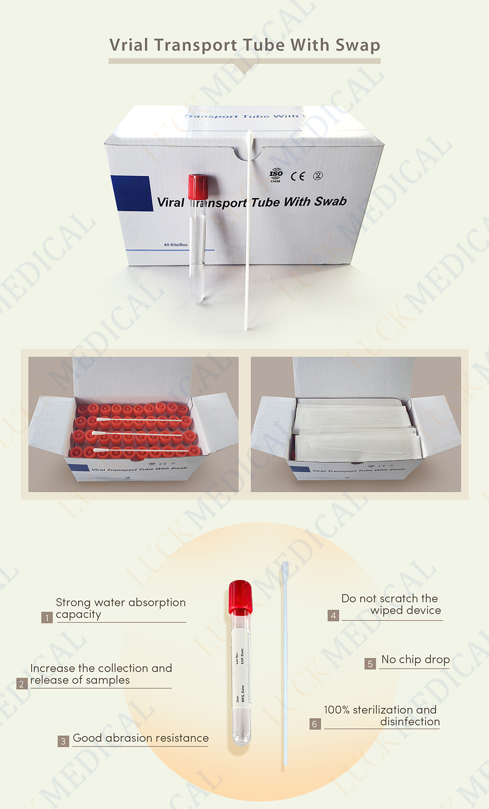 Beschreibung der Sammlung von Vrial-Transportröhrchen und Tupferproben Vrial Transport tube and swab sampling collection-describetion
